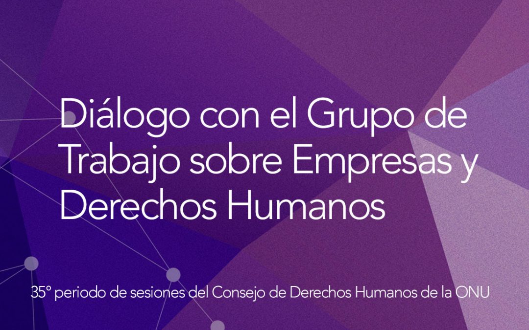 Diálogo interactivo con el Grupo de Trabajo sobre Empresas y Derechos Humanos
