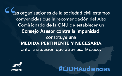 Carta Abierta: México no avanza en el cumplimiento de las 14 recomendaciones emitidas por el Alto Comisionado de las Naciones Unidas para los Derechos Humanos
