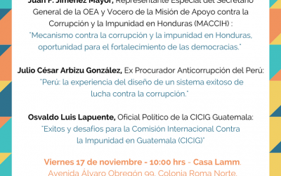 Panel de expertos. Experiencias comparadas de combate a la corrupción e impunidad. Lecciones para México.