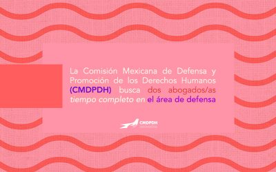 La Comisión Mexicana de Defensa y Promoción de los Derechos Humanos (CMDPDH) busca dos abogados/as tiempo completo en el área de defensa