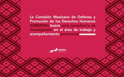 Convocatoria para un/a Consultor/a de Investigación en el Área de Trabajo y Acompañamiento Psicosocial