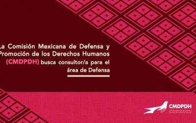 La Comisión Mexicana de Defensa y Promoción de los Derechos Humanos (CMDPDH) busca consultor/a para el área de Defensa