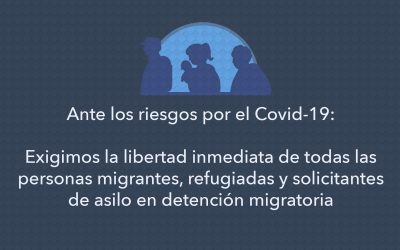 Ante los riesgos por el Covid-19: Exigimos la libertad inmediata de todas las personas migrantes, refugiadas y solicitantes de asilo en detención migratoria